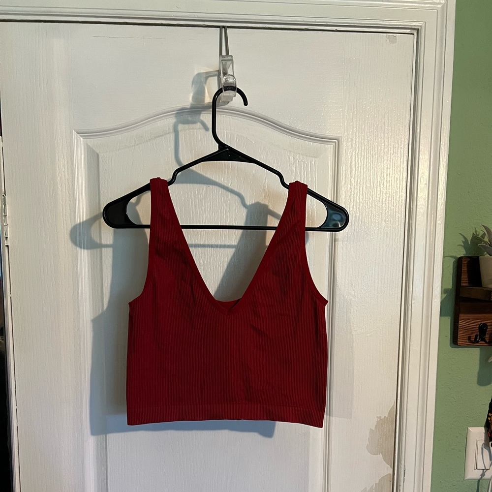 Colsie Ribbed Sports Bra / Crop Top